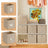 Foldable Storage Boxes - Fabric - Sand Beige - Set of 6