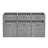 Set of 6 Foldable Cube Organizers - Cardboard and Fabric - Heathered Grey