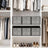 Set of 6 Foldable Cube Organizers - Cardboard and Fabric - Heathered Grey