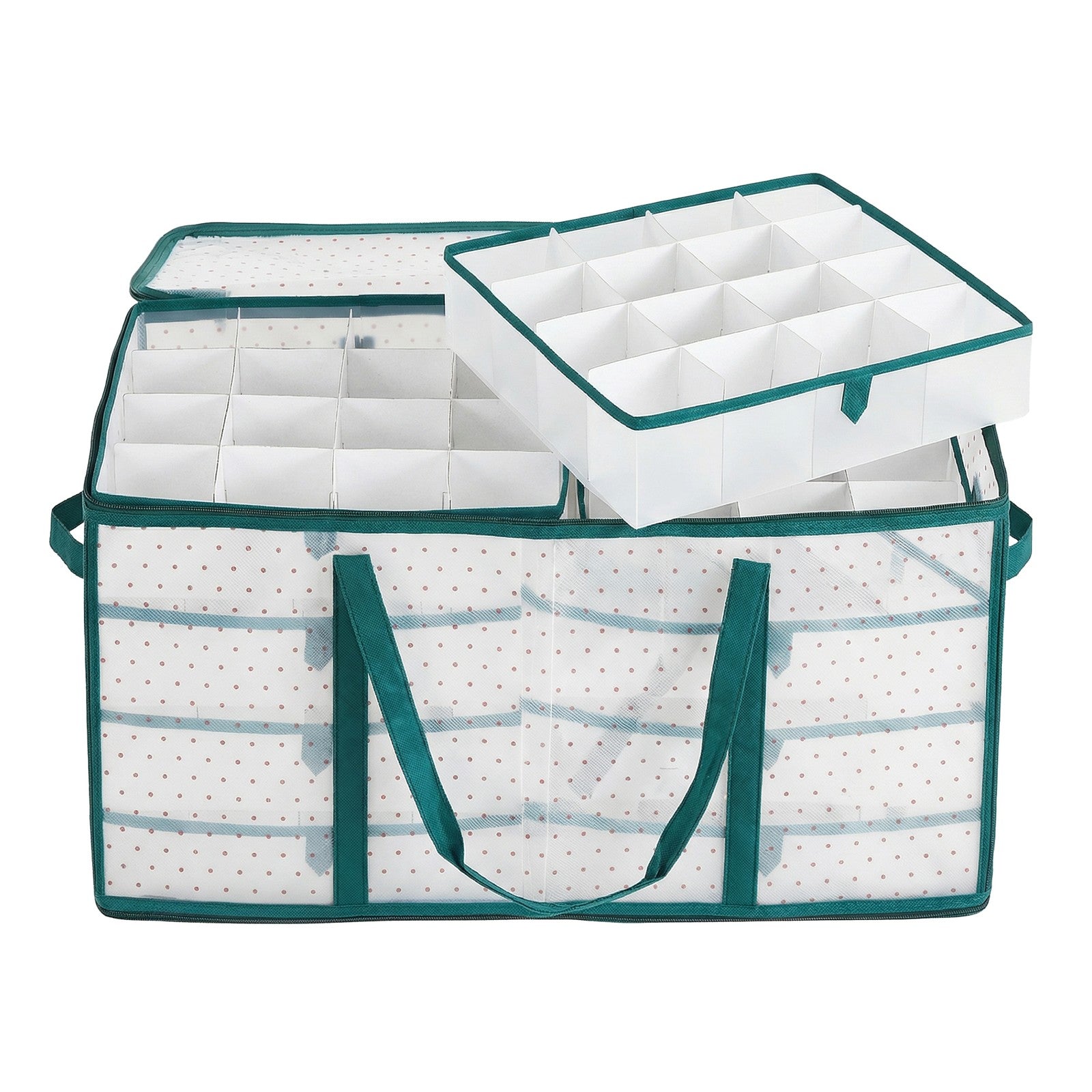 Christmas Ornament Storage Box - Plastic - Semi-transparent