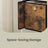 Storage Cubes - Oxford - Rustic Brown and Black - Foldable Set of 6 with Handle