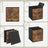 Storage Cubes - Oxford - Rustic Brown and Black - Foldable Set of 6 with Handle