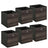 Storage Boxes - Non-Woven Fabric - Grey - Foldable Set of 6 with Handle