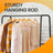 Clothes Rail - Particleboard and Steel - Rustic Brown - with 2 Shelves