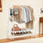 Heavy-Duty Clothes Rack - Steel - Cloud & Matte White - 2 Shelves and 6 S-Hooks