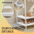Heavy-Duty Clothes Rack - Steel - Cloud & Matte White - 2 Shelves and 6 S-Hooks