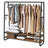 Clothes Rack - Particleboard and steel - Brown - with Shelves