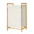 2-Section Clothes Hamper - 100L - Bamboo - Removable Lid