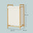 2-Section Clothes Hamper - 100L - Bamboo - Removable Lid
