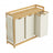 Laundry Sorter - Fabric - Cream White - 3 Compartments with Shelf and Side Pockets