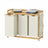 Laundry Sorter - Fabric - Cream White - 3 Compartments with Shelf and Side Pockets