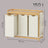 Laundry Sorter - Fabric - Cream White - 3 Compartments with Shelf and Side Pockets