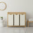 Laundry Sorter - Fabric - Cream White - 3 Compartments with Shelf and Side Pockets