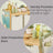 Laundry Sorter - Fabric - Cream White - 3 Compartments with Shelf and Side Pockets