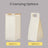 Laundry Sorter - Fabric - Cream White - 3 Compartments with Shelf and Side Pockets