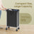 Rolling Laundry Hamper - Steel Frame - Grey - Removable Liner