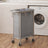Rolling Laundry Hamper - Steel Frame - Grey - Removable Liner