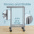 Rolling Laundry Hamper - Steel Frame - Grey - Removable Liner