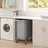 Rolling Laundry Hamper - Steel Frame - Beige - 2-Section with Removable Liner and Handle