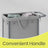 Rolling Laundry Hamper - Steel Frame - Beige - 2-Section with Removable Liner and Handle