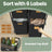Laundry Sorter - Fabric - Ink Black - Rolling with 4 Removable Liners and Shelf