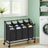 Mobile Laundry Organizer Cart - Fabric - Black - 4 Detachable Bags with Rolling Trolley Design