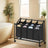 Mobile Laundry Organizer Cart - Fabric - Black - 4 Detachable Bags with Rolling Trolley Design
