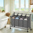 Mobile Laundry Organizer Cart - Fabric - Black - 4 Detachable Bags with Rolling Trolley Design