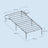 Single Metal Bed Frame - Metal - Black - Includes Bedside Shelves