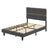 Upholstered Platform Small Double Bed Frame - 120L - Metal - Adjustable Headboard
