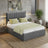 Double Ottoman Bed - 135x190cm - Steel - Hydraulic Lift Storage