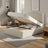 Double Ottoman Bed - 135L - Steel - Hydraulic Lift Storage