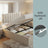 Double Ottoman Bed - 135L - Steel - Hydraulic Lift Storage