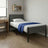 Metal Platform Bed - 90L - Steel - Upholstered Headboard