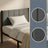 Metal Platform Bed - 90L - Steel - Upholstered Headboard
