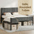 Metal Platform Bed - 90L - Steel - Upholstered Headboard