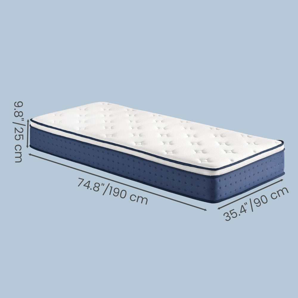 Hybrid Spring and Foam Mattress - 90L - Breathable Cover
