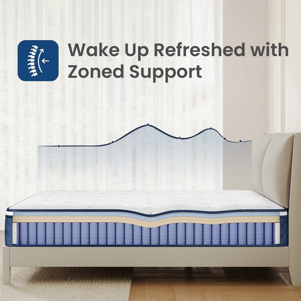 Hybrid Spring and Foam Mattress - 90L - Breathable Cover
