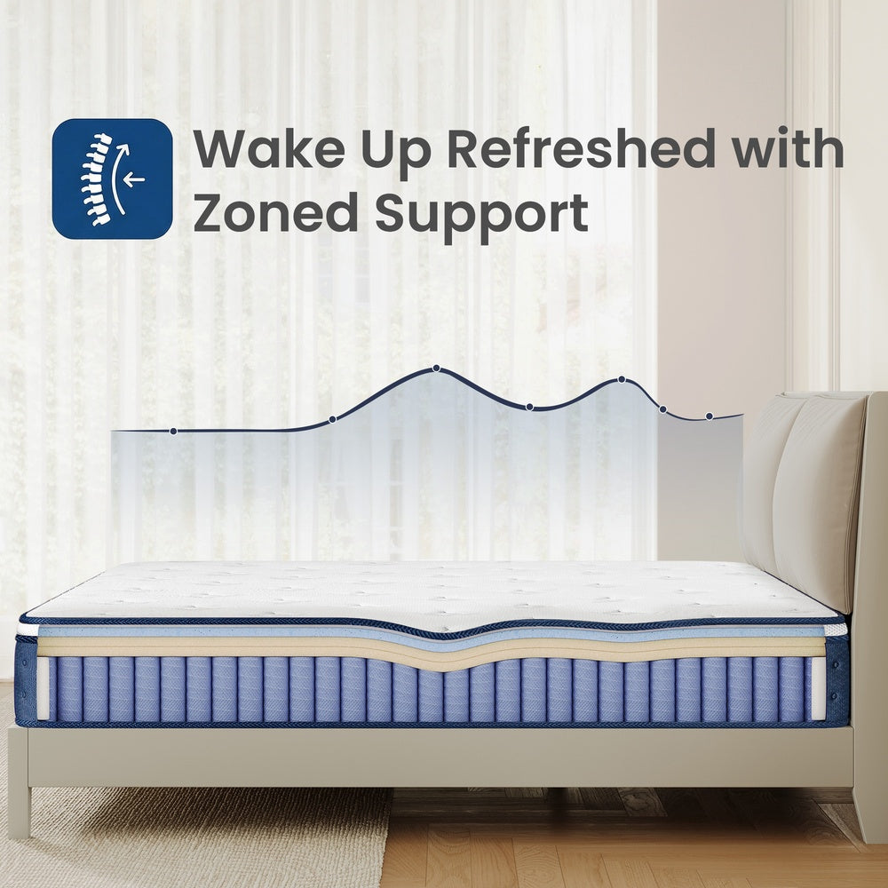 Hybrid Spring and Foam Mattress - 7-Zone Support - Double Size