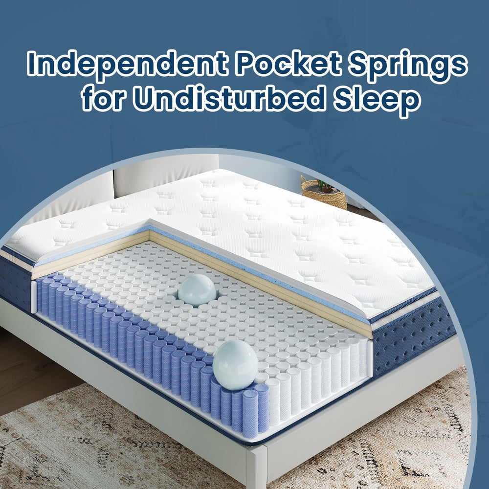 Hybrid Spring and Foam Mattress - 7-Zone Support - Double Size