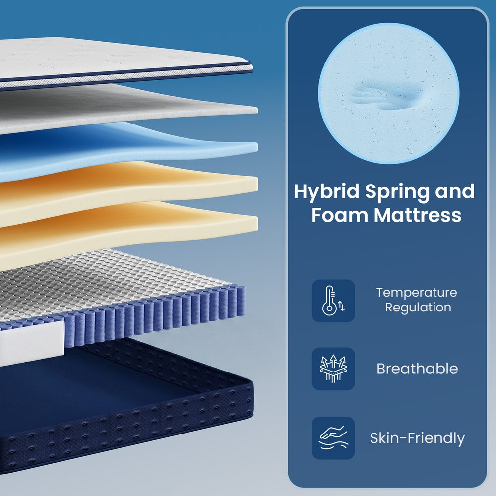 Hybrid Spring and Foam Mattress - 7-Zone Support - King Size