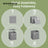 Foldable Storage Cube Set of 4 - Oxford - Grey - Washable with Dual Handles and Metal Label Holders