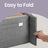 Set of 2 Foldable Wardrobe Storage Baskets - Oxford - Grey - Washable with Handles and Metal Label Holders