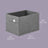 Set of 2 Foldable Wardrobe Storage Baskets - Oxford - Grey - Washable with Handles and Metal Label Holders