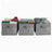 Set of 3 Fabric Storage Bins - Non-Woven Fabric and Plastic - Grey