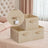 Set of 3 Fabric Storage Bins - Fabric - Ink Black - Foldable with Handles and Label Holders
