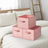 Set of 3 Fabric Storage Bins - Fabric - Ink Black - Foldable with Handles and Label Holders