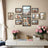Set of 10 Photo Frames - MDF - Black - Includes Mats for Various Sizes