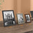 Set of 10 Photo Frames - MDF - Black - Includes Mats for Various Sizes