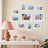 Set of 10 Photo Frames - MDF - Black - Includes Mats for Various Sizes